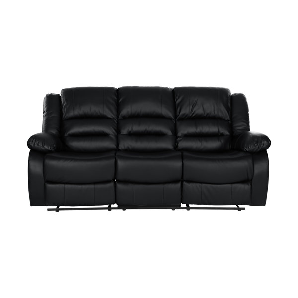 Red Barrel Studio® Jianyu 82'' Faux Leather Pillow Top Arm Reclining Sofa & Reviews Wayfair